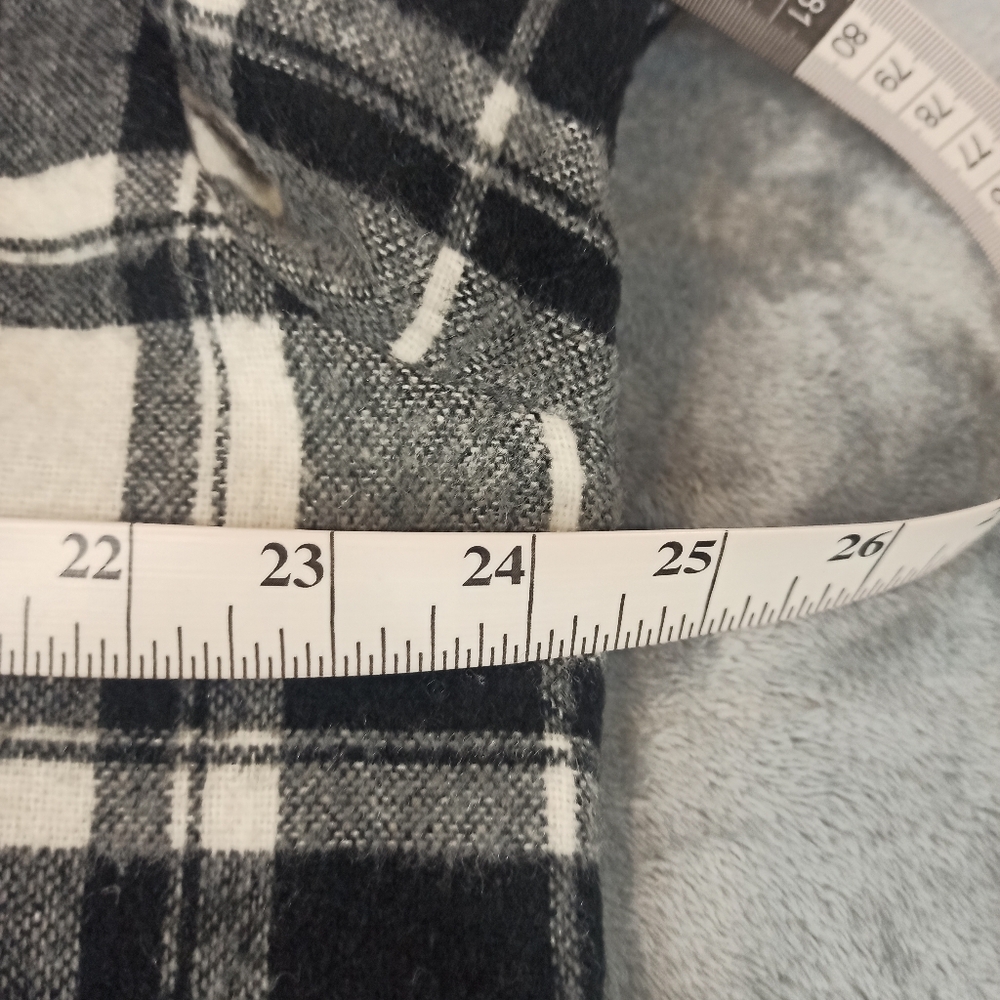 zara womens black and white check shirt with diamons buttons and trim Medium - Picture 13 of 15
